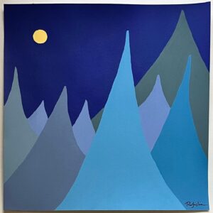 Mountain Range at Night