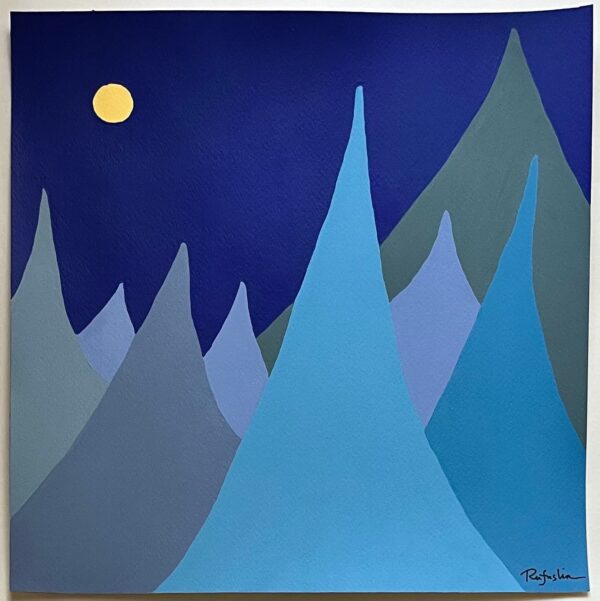 Mountain Range at Night