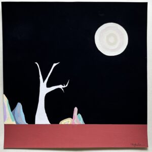Dead Tree Under the Full Moon