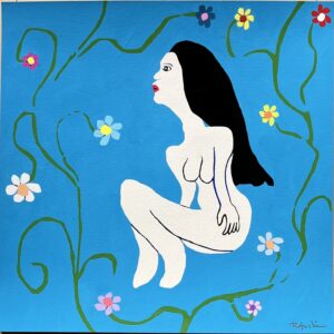 Nude Surrounded by Flowers
