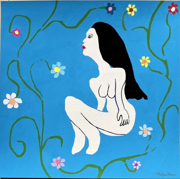 Nude Surrounded by Flowers